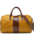 yellow and brown leather duffle bag floto venezia